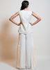 Readymade Off White Embroidered Top With Palazzo