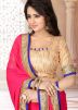 Georgette Pink Patch Border Saree