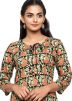 Black Printed Readymade Kurta With Palazzo