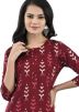 Readymade Maroon Printed Kameez Pant Set