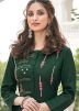 Green Readymade Embroidered Kurta Pant Set