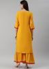 Yellow Gota Patti Embroidered Kurta Gharara Set