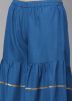 Blue Readymade Gota Patti Laced Kurti With Gharara