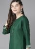 Green Readymade Straight Cut Kurta With Palazzo