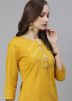 Yellow Gota Patti Laced Readymade Kurta Set