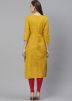 Yellow Gota Patti Laced Readymade Kurta Set