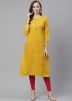 Yellow Gota Patti Laced Readymade Kurta Set