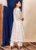 Readymade Anarkali Kameez Pant Set In Off White