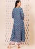 Readymade Blue Floral Kurta Pant Set