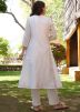 Readymade White Jacket Style Kurta Pant Set