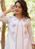 Readymade White Jacket Style Kurta Pant Set