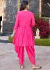 Pink Readymade Kameez With Dhoti Set