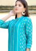 Readymade Blue Gota Work Kurta Set