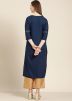 Navy Blue Readymade Rayon Kurta Palazzo Set