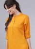 Yellow Readymade Kurta Palazzo Set In Rayon