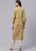 Readymade Yellow Floral Kameez Pant Set