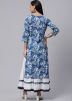 Readymade Blue Cotton Kurti Sharara Set