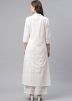 White Straight Cut Kurta With Palazzo