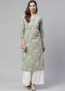 Readymade Kurta Palazzo Set In Green