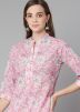 Pink Floral Printed Readymade Kurta Pant Set