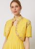 Readymade Yellow Embroidered Kurta Set