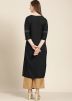 Embroidered Black Readymade Kurta With Palazzo