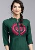 Green Embroidered Readymade Kurta With Palazzo