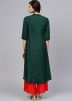 Green Embroidered Readymade Kurta With Palazzo