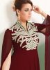 Maroon Readymade Party Wear Anarkali Kurta Set