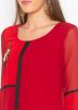 Red Sequins Embroidered Readymade Kurta Set