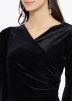 Readymade Black Velvet Flared Top Bottom Set