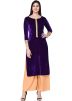 Readymade Purple Straight Cut Kurta Palazzo Set