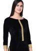 Black Readymade Straight Cut Kurta Palazzo Set