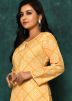 Yellow Readymade Printed Kurta Set In Cotton