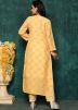 Yellow Readymade Printed Kurta Set In Cotton