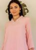 Readymade Pink Cotton Kurta Set