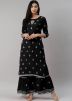 Readymade Black Kurta With Sharara