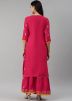 Readymade Pink Rayon Kurta & Sharara