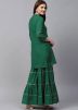 Readymade Green Gota Patti Rayon Kurti & Sharara