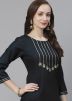 Readymade Black Gota Patti Kurti & Sharara