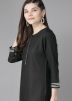 Readymade Black Rayon Gota Patti Kurta & Palazzo