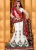 Net White Embroidered Lehenga 