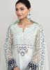 White Embroidered Net Salwar Suit Set