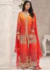 Readymade Multicolored Bandhej Print Palazzo Suit Suit