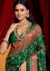 Green Printed Saree In Art Silk