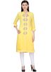 Yellow Embroidered Kurta Set