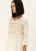 Off White Embroidered Kurta With Sharara