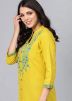 Yellow Embroidered Kurta With Palazzo