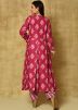 Pink Angrakha Style Kurta Set In Digital Print