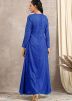 Blue Readymade Long  Velvet Tunic & Pant